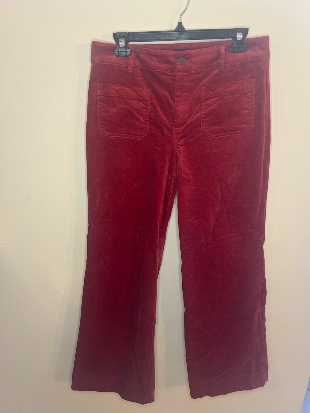 J. Crew Red Corduroy Boot-Cut Pants